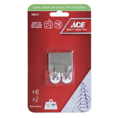 ACE Adhesive Hook Pack (2 Pc., 2 x 3.93 cm, Stainless Steel)