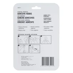 ACE Adhesive Hook Pack (7 Pc., 2.3 x 5.5 cm, Clear)