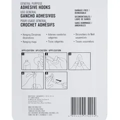 ACE Adhesive Hook Pack (7 Pc., 2.3 x 5.5 cm, Clear)