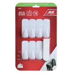 ACE Adhesive Hook Pack (7 Pc., 3 x 8 cm, White)
