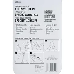 ACE Adhesive Hook Pack For Humid Areas (6 Pc., 6.3 x 6.3 cm, Clear)