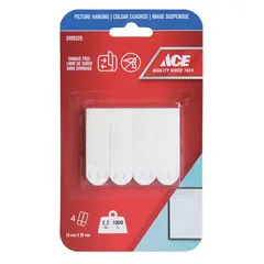 ACE Adhesive Picture Hanging Strips (4 Pairs, 1.6 x 5.5 cm, White)