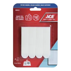 ACE Adhesive Picture Hanging Strips (4 Pairs, 1.9 x 8.5 cm, White)