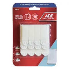 ACE Adhesive Picture Hanging Strips Value Pack (12 Pairs, White)