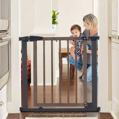 North States Driftwood Extra Wide Baby Gate W/Auto Close (75.57-132.08 x 76.2 cm)