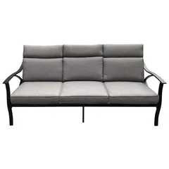 Emory 3-Seater Steel & Olefin Sofa (82 x 192 x 90 cm)