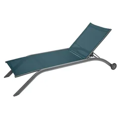 Hesperide Milenio Aluminum Sunlounger (196 x 80 x 98 cm, Blue)