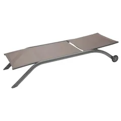 Hesperide Milenio Aluminum Sunlounger (196 x 80 x 98 cm, Hazelnut)