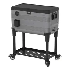 Cosmoplast KeepCold Patio Icebox Cart W/Wheels (70 L)