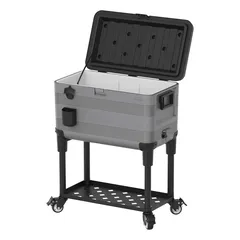 Cosmoplast KeepCold Patio Icebox Cart W/Wheels (70 L)