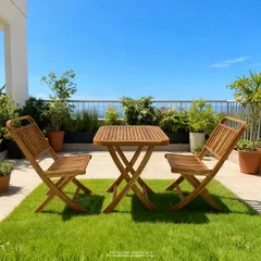 Coconino Acacia Wood Bistro Set Living Accent (3 Pc.)