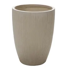 Rodeo Hi Strands Fiber Stone Plant Pot (38 x 38 x 51 cm, Light Beige)