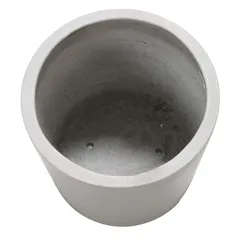 Romulo Fiber Concrete Plant Pot W/Wooden Base (40 x 40 x 40 cm, Light Concrete)