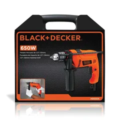 Black+Decker Corded Hammer Drill, HD650KBMT154-B5 (650 W) + Hand Tool Set (154 Pc.)