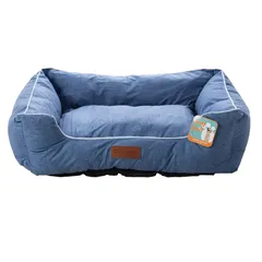ACE Upholstery Fabric Square Pet Sofa Bed (Blue, 85 x 65 x 24 cm)