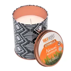 Waxworks Citronella Wax Candle W/Tin (8.4 x 10.2 cm)