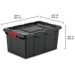 Sterilite Industrial Stackable Plastic Storage Tote W/Lid (56.78 L)