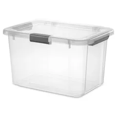 Sterilite Plastic HingeLID Storage Box (28.4 L)