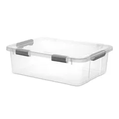 Sterilite Plastic HingeLID Storage Box (37.9 L)