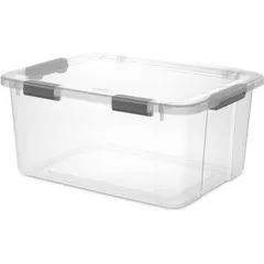 Sterilite Plastic HingeLID Storage Box (56.8 L)