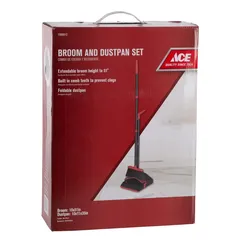 Ace Extendable Broom And Dustpan (25.4 x 129.54 cm)