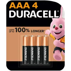 Duracell Alkaline AAA Battery Pack (4 Pc.)