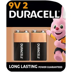 Duracell Alkaline 9V Battery Pack (2 Pc.)