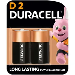 Duracell Alkaline D Battery Pack (2 Pc.)