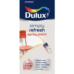 Dulux Simply Refresh Spray Paint (400 ml, NM Gloss Black)