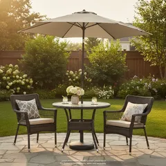 مظلة فولاذ بذراع تدوير لوجان ليفينج أكسنتس (2.7 × 2.4 متر، رمادي داكن)