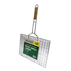 Camp Time Metal BBQ Grill Basket (40 x 30 cm, Large)