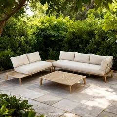 Amsterdam 5-Seater Acacia Wood Outdoor Sofa Set