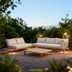 Amsterdam 5-Seater Acacia Wood Outdoor Sofa Set