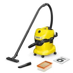 Karcher Wet & Dry Corded Vacuum Cleaner, WD 4 (1000 W) + Cordless Handheld Vacuum Cleaner, VCH 2 (7.2 V)