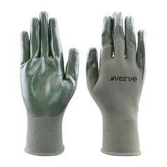 Verve Nitrile-Coated Nylon Gardening Gloves (XL, Olive)