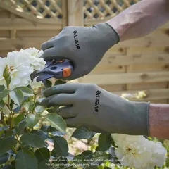 Verve Nitrile-Coated Nylon Gardening Gloves (XL, Olive)