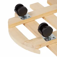 قاعدة خشب صنوبر بعجلات ديال (80 كجم ، 35 × 35 سم)