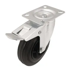 Braked Heavy Duty Swivel Castor, WC52 (125 mm, 100 kg)