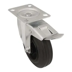 Braked Heavy Duty Swivel Castor, WC52 (125 mm, 100 kg)