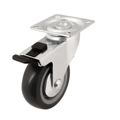 Braked Medium Duty Swivel Castor, WC63 (75 mm, 55 kg)