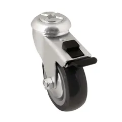 Braked Medium Duty Swivel Castor, WC64 (75 mm, 55 kg)