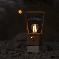 مصباح مكتب خيزران متنقل وايلد لاند (32 × 16.8 × 11.7 سم)