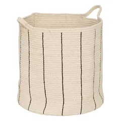 Atmosphera Striped Cotton Basket (34 x 34 x 34 cm)