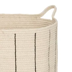 Atmosphera Striped Cotton Basket (34 x 34 x 34 cm)