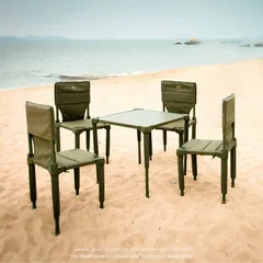 كرسي من الألومنيوم والقماش قابل للطي وايلد لاند (45 × 45 × 90 سم)