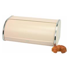 صندوق خبز معدني بسطح دوار (17.5 × 44.5 سم، بيج)