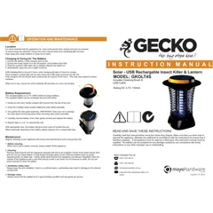 Gecko Rechargeable Insect Killer (18 x 18 x 24 cm)