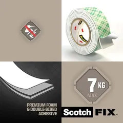 Scotch Fix Double-Face Interior Mounting Tape (19 mm x 1.5 m)