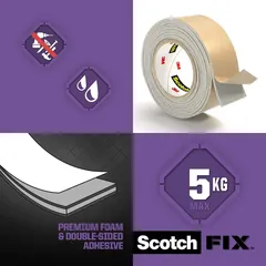 Scotch Fix Double-Face Mirror Mounting Tape (19 mm x 1.5 m)