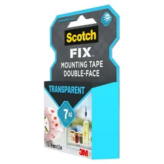 Scotch Fix Double-Face Transparent Mounting Tape (19 mm x 1.5 m)